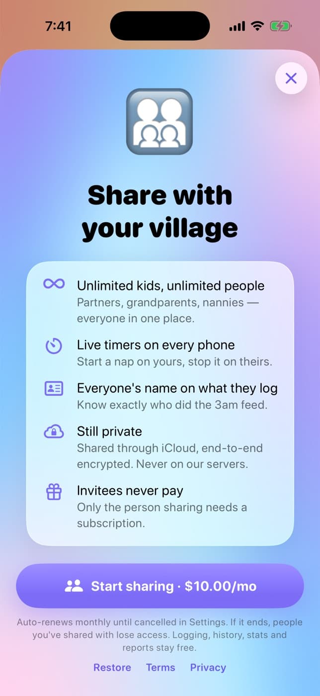 Family Sharing: share with your village